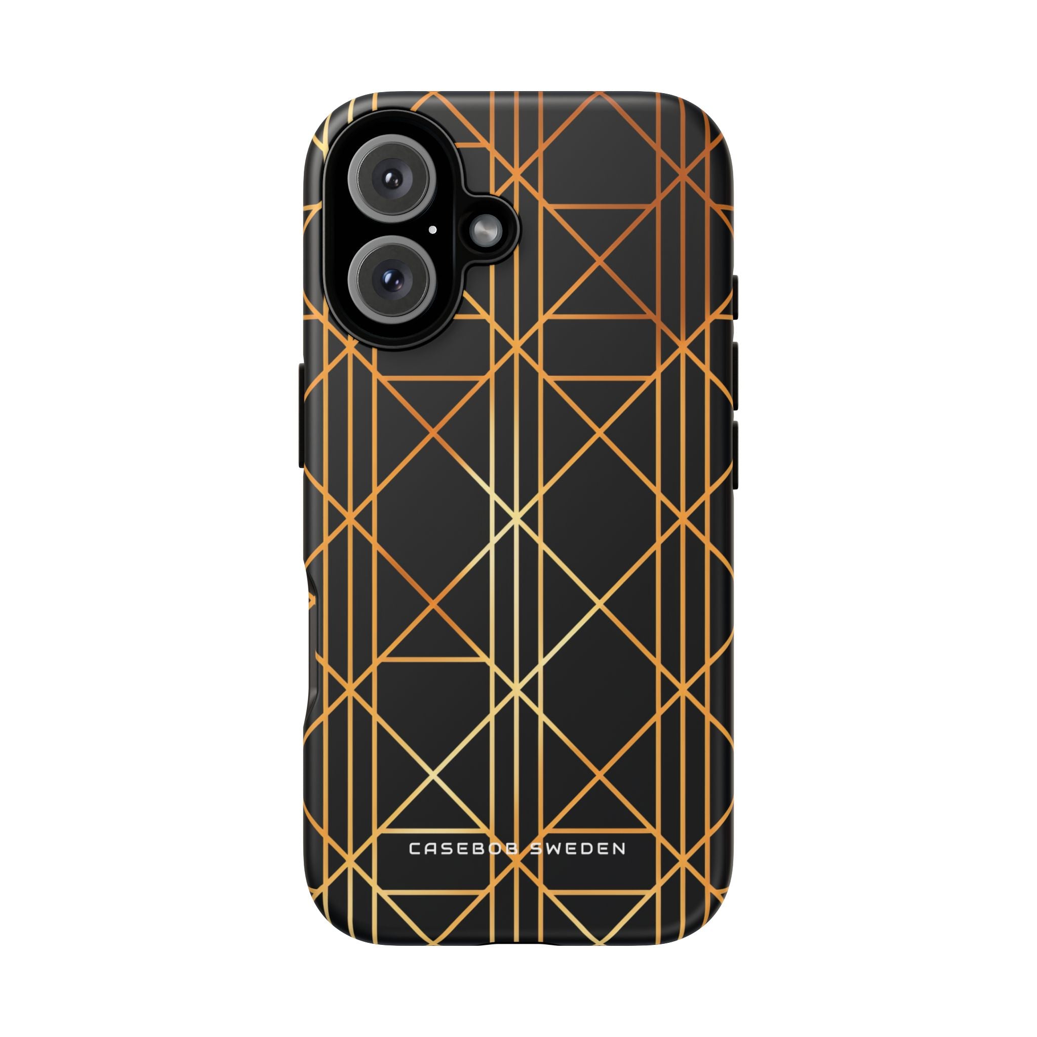 Golden Geometric Elegance iPhone 16 - Tough Phone Case