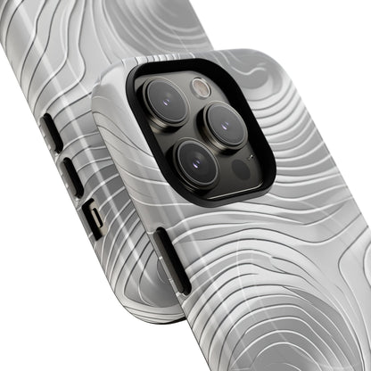 Monochrome Flow Lines iPhone 14 - Tough+