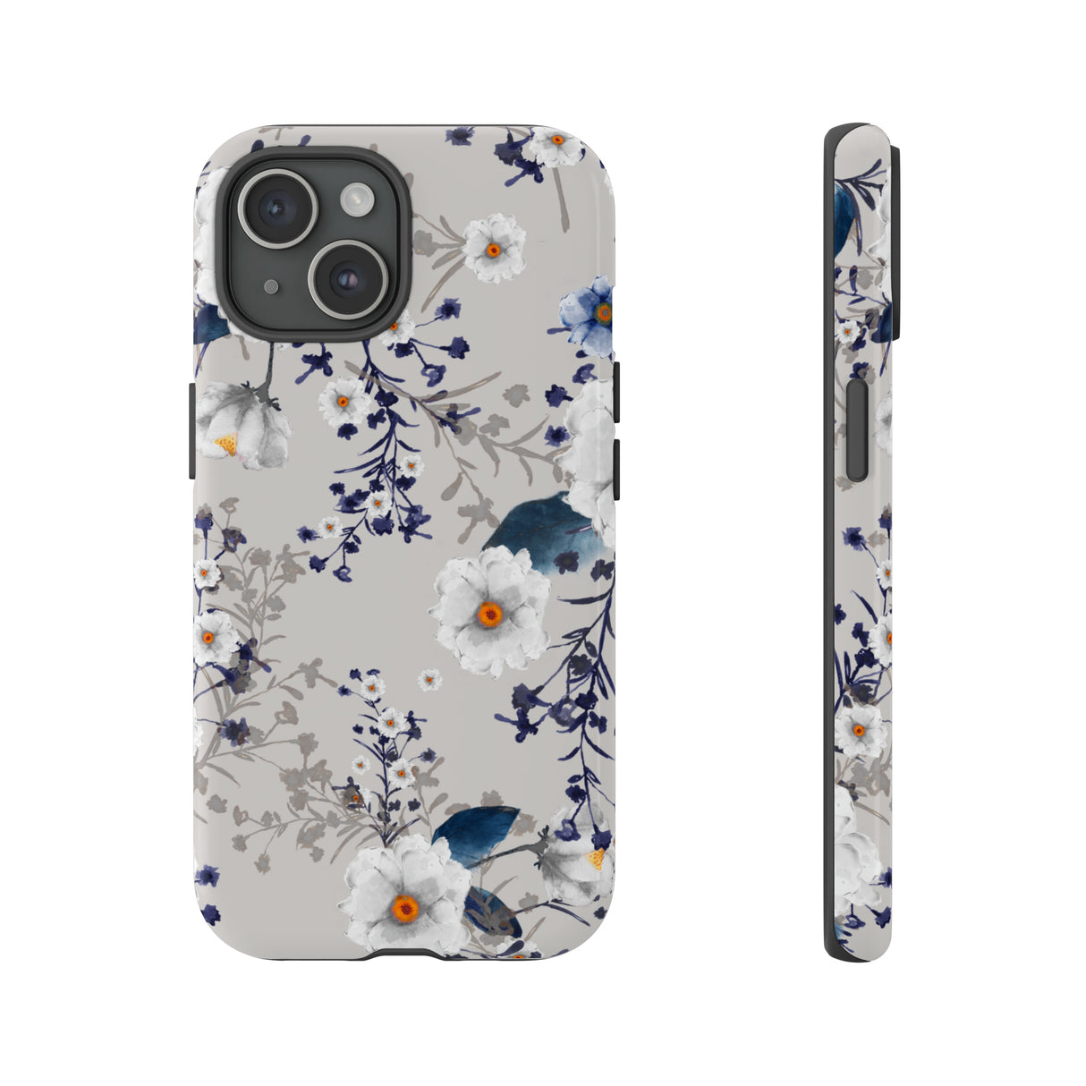 Watercolor Blue Summerflowers - Protective Phone Case