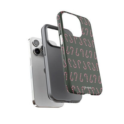 Candy Canes Aligned - iPhone Case