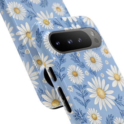 Daisies On Blue - Google Pixel Case