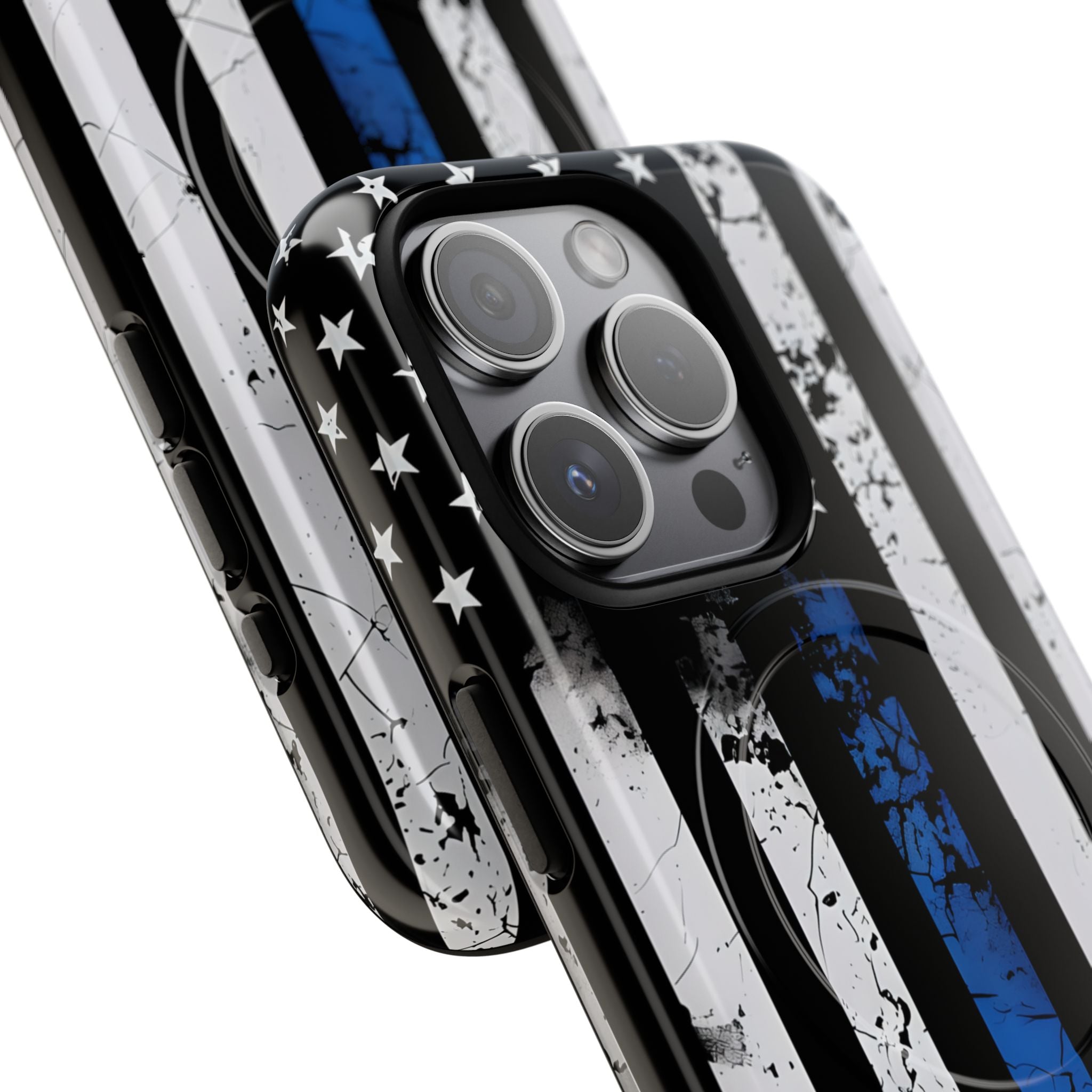 Blue Stripe Flag iPhone 15 Pro Case - Tough+