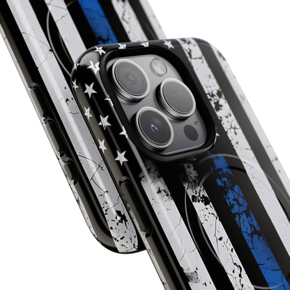 Blue Stripe Flag iPhone 15 Pro Case - Tough+