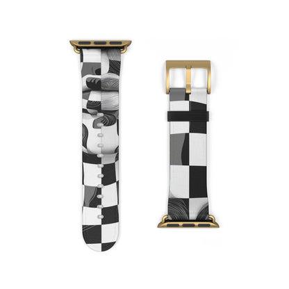 Mirrored Checkerboard Face - Watch Band