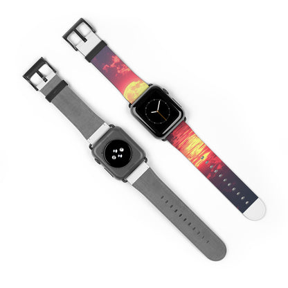 Yellow Moon Reflection - Watch Band