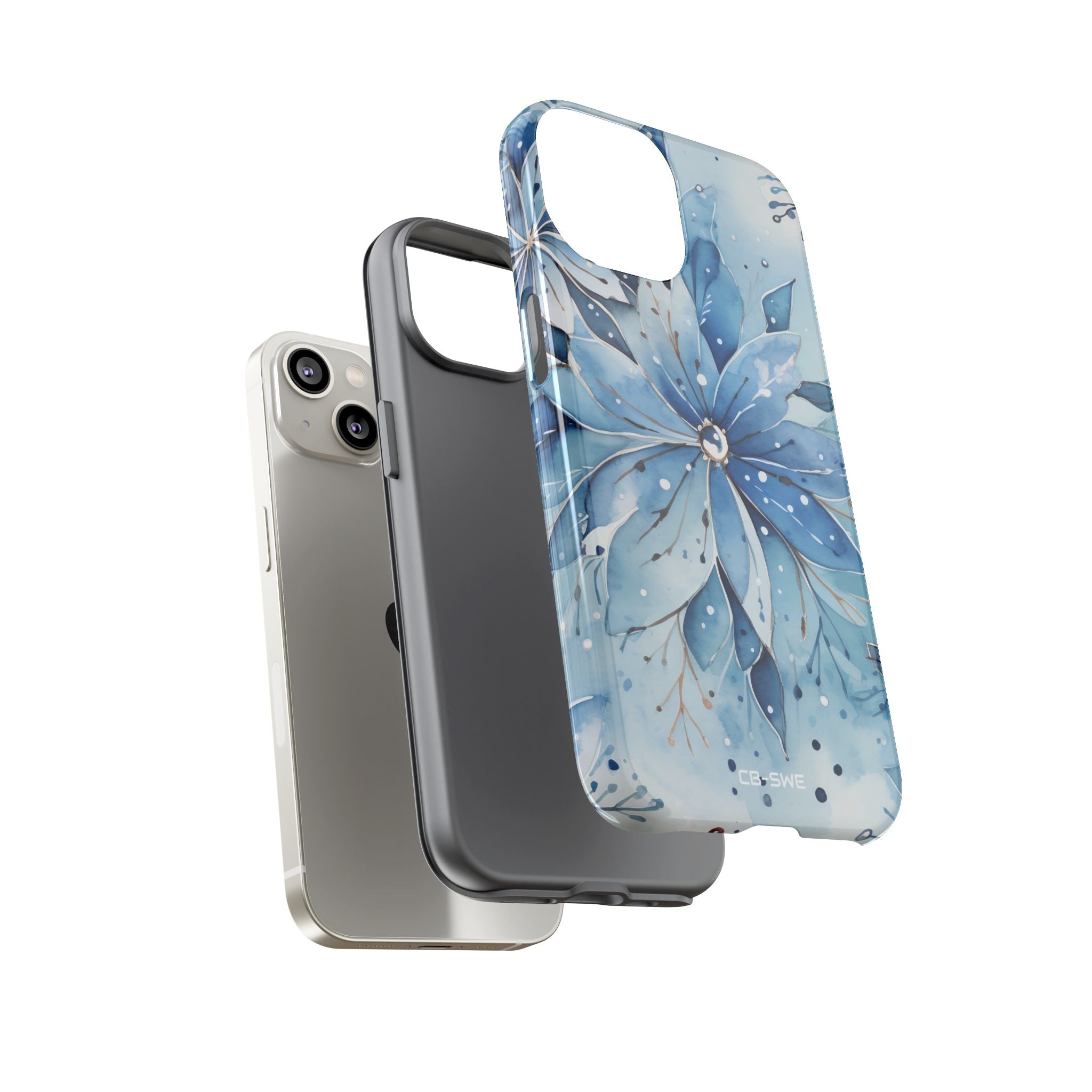 Floral Frost Embrace - iPhone Case