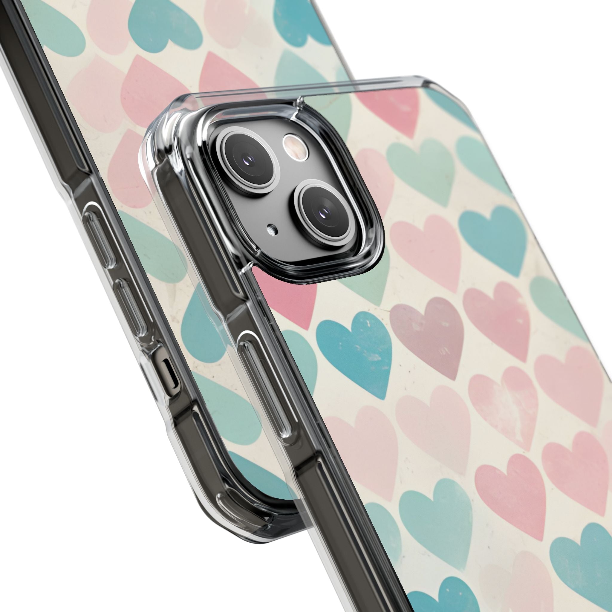Retro Hearts Symmetry iPhone Case - Impact