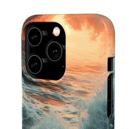 Fiery Wave Power - Slim iPhone 14 Phone Case