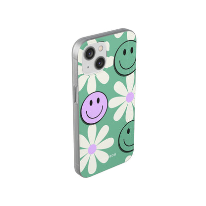 Smiley Daisy Glow iPhone 14 Case - Soft