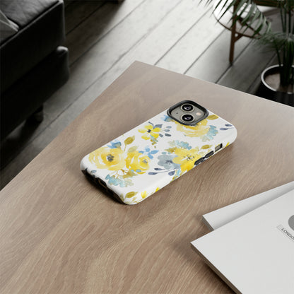 Yellow Floral - Protective Phone Case