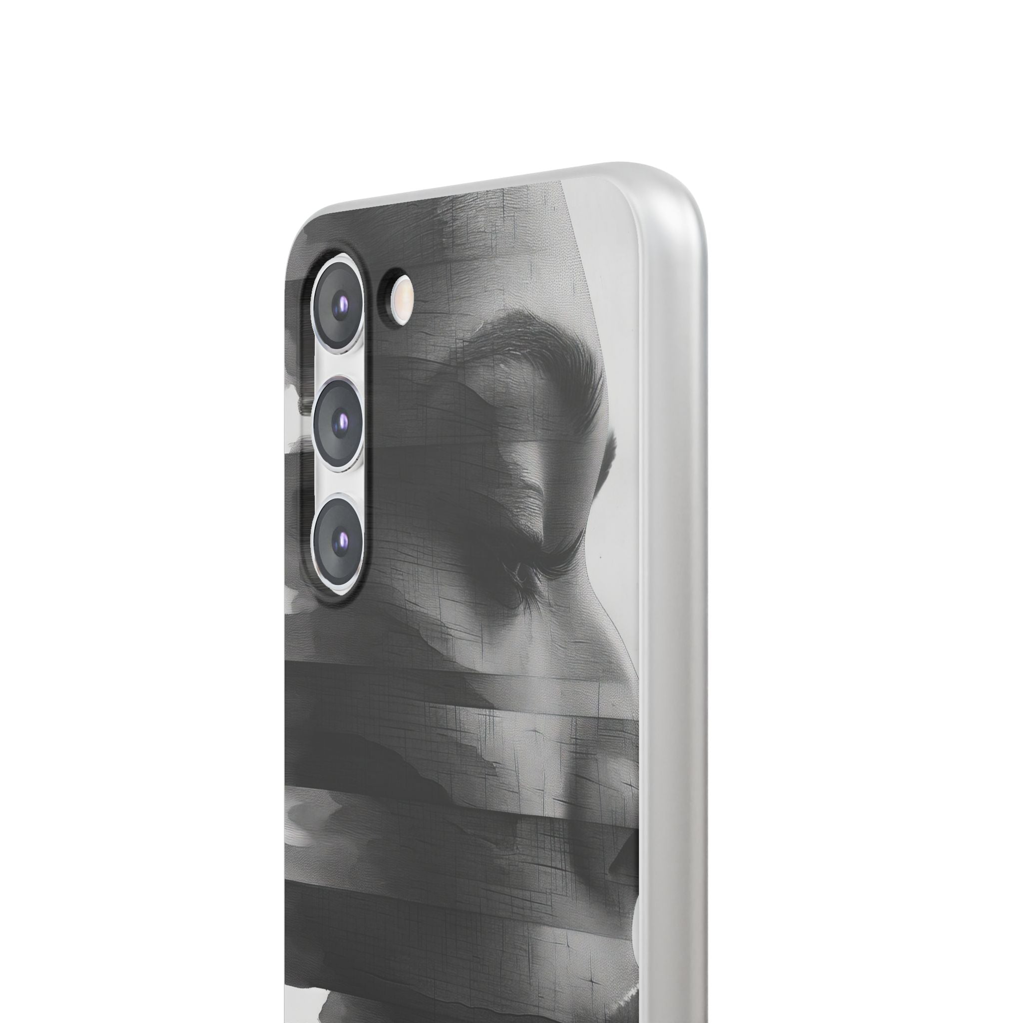 Abstract Glitch Portrait | Flexible Phone Case for Samsung Galaxy