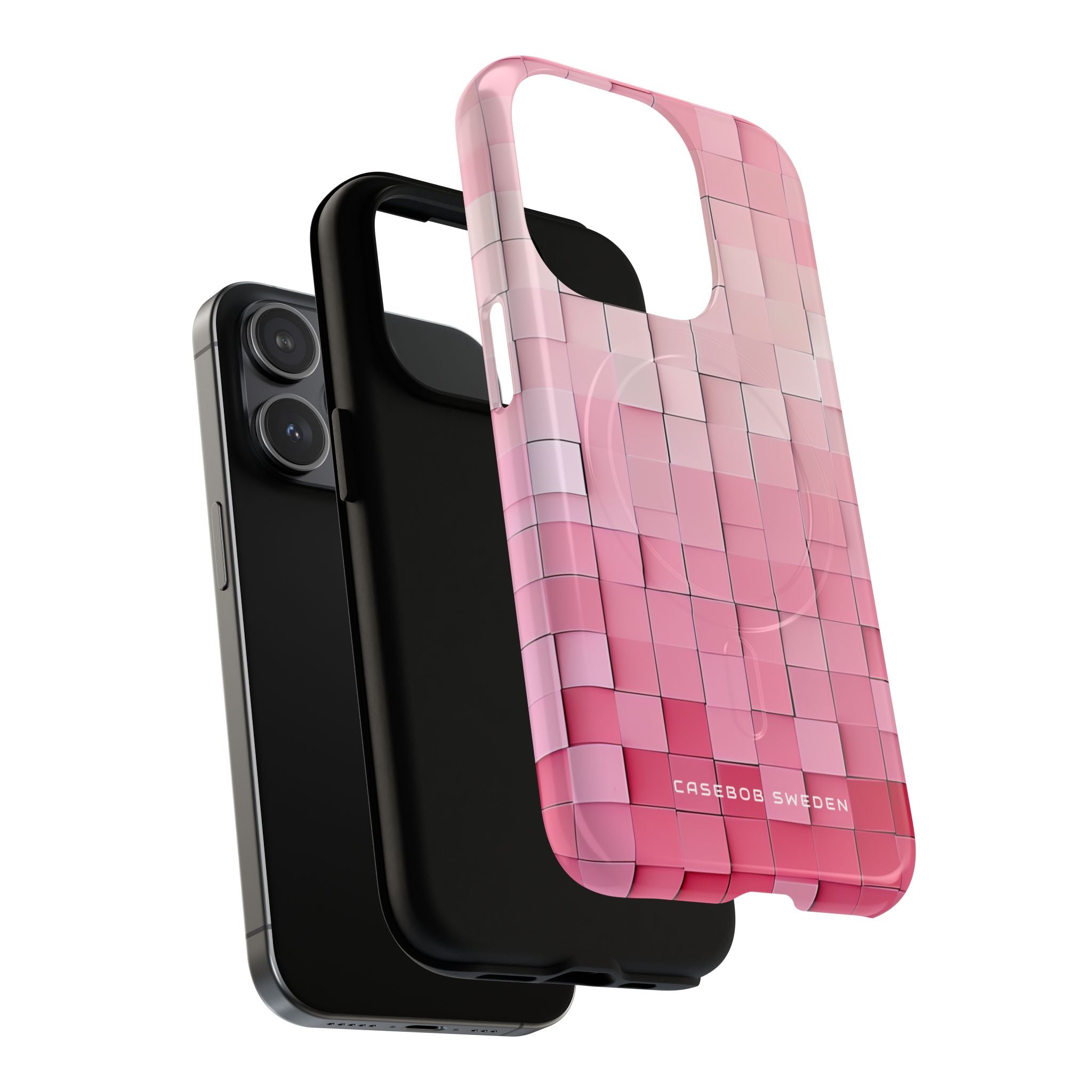 Gradient Pink Mosaic iPhone 15 | Tough+ Phone Case