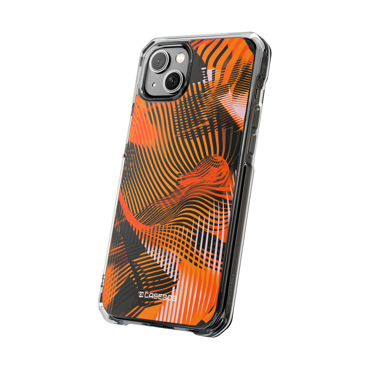 Pantone Tangerine Design | Handyhülle für iPhone (Clear Impact Case – magnetisch) 