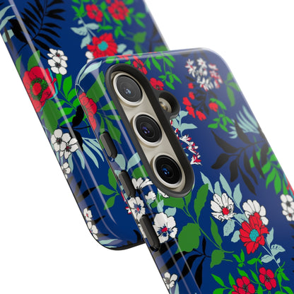 Blue Art Flowerfield - Protective Phone Case