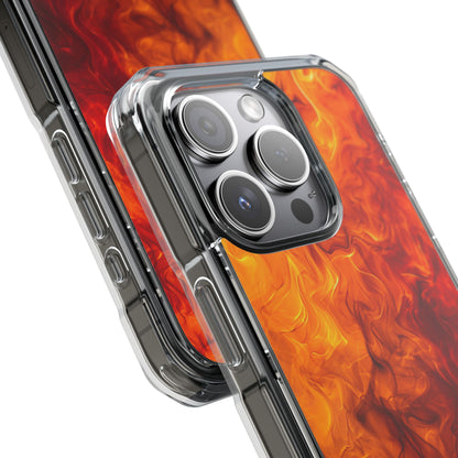 Flaming Energy Swirl iPhone 15 - Impact Clear+