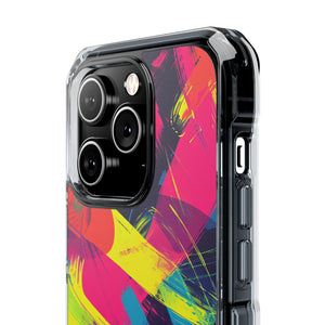 Pantone Neon Patterns | Handyhülle für iPhone (Clear Impact Case – magnetisch)