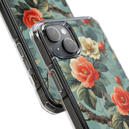 Vintage Floral Romance iPhone 15 - Clear Impact Phone Case