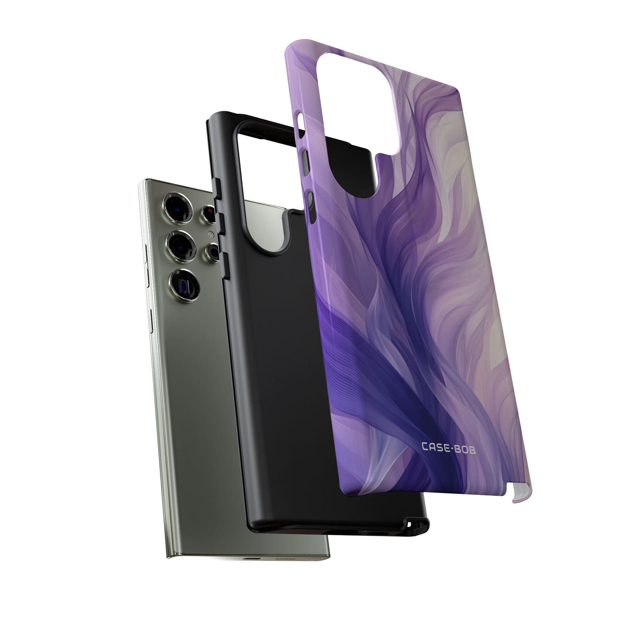 Purple Ribbon Waves Samsung S23 Ultra Case - Tough