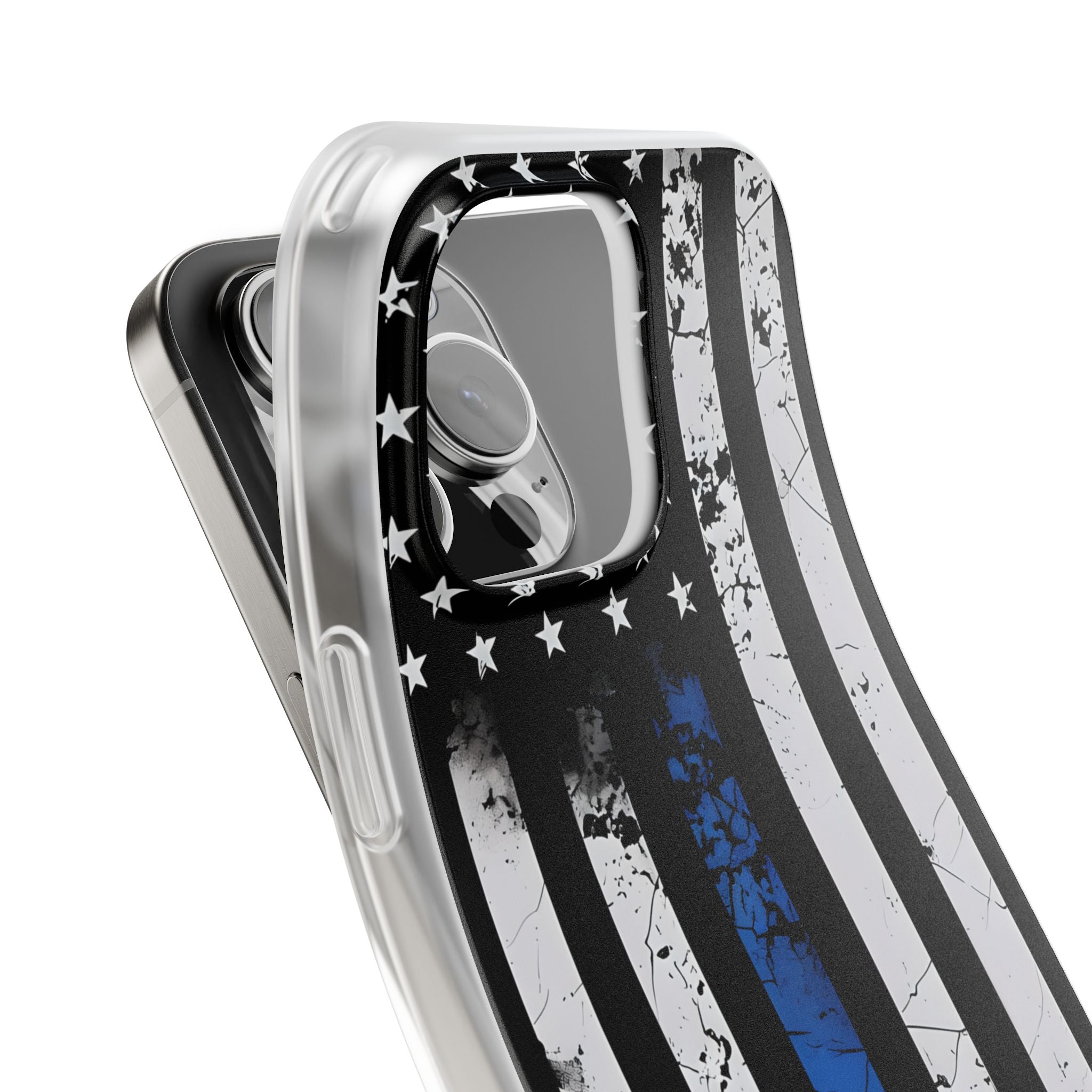 Blue Stripe Flag iPhone 16 Pro Max Case - Soft