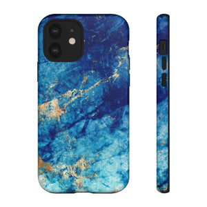 Blue Marble Background - Protective Phone Case