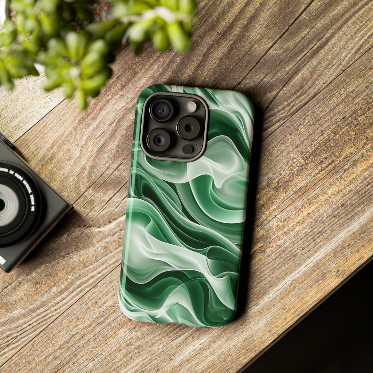 Verdant Wave Elegance - Schutzhülle fürs Telefon