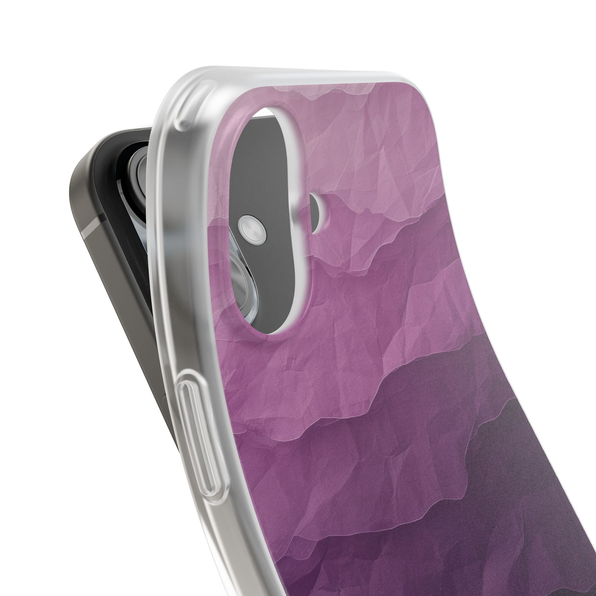 Purple Wave Layers iPhone 16 Case - Soft