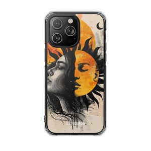 Sunlit Duality - Phone Case for iPhone (Clear Impact - Magnetic)