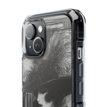 Timeless Elegance in Monochrome iPhone 15 - Clear Impact Phone Case