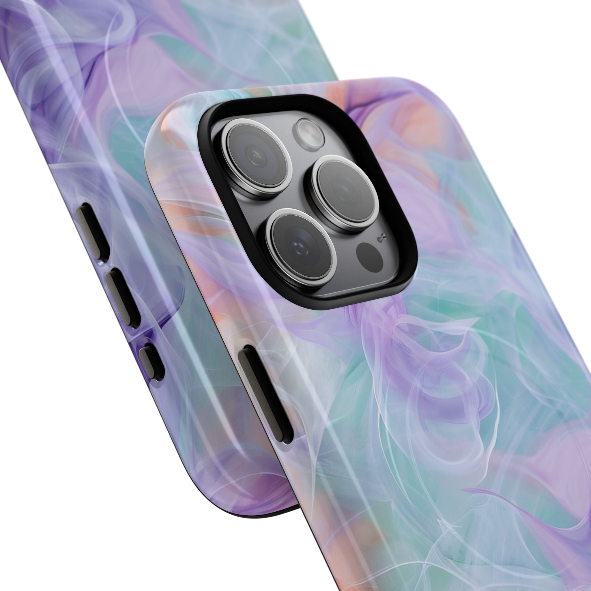 Purple Peach Whirl - Tough + MagSafe® iPhone 15 Phone Case