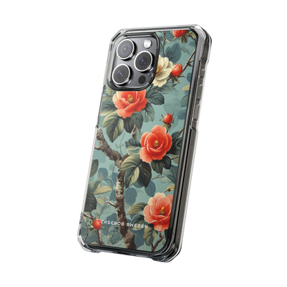 Vintage Floral Romance iPhone 15 - Clear Impact Phone Case