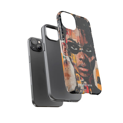 Masked Portrait Drips iPhone 14 Plus Case - Tough