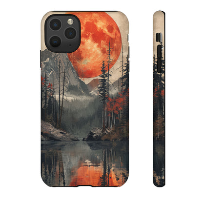 Abstract Wilderness Wonders: A Geometric Journey - Protective Phone Case