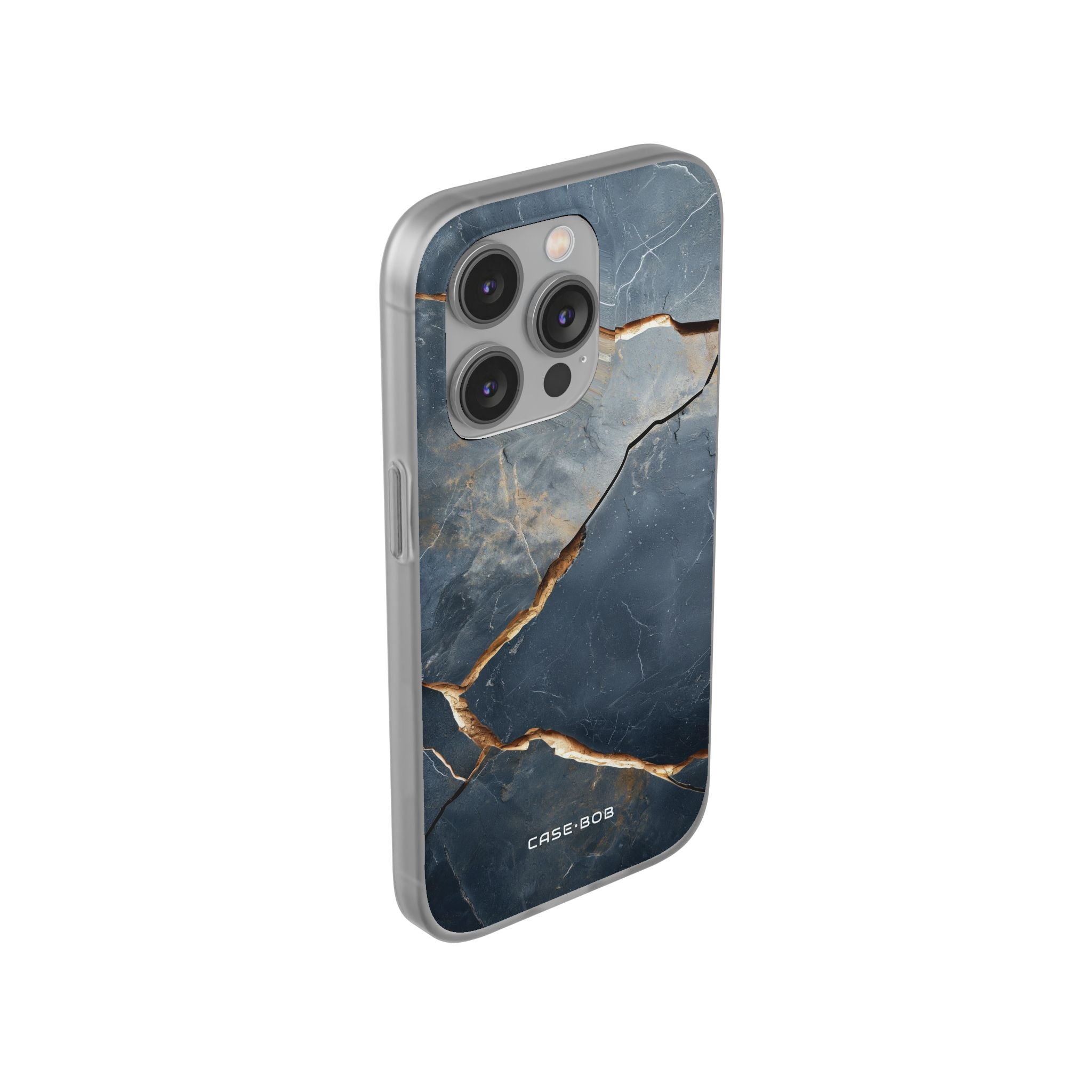 Jagged Vein Navy iPhone 14 Pro Case - Soft