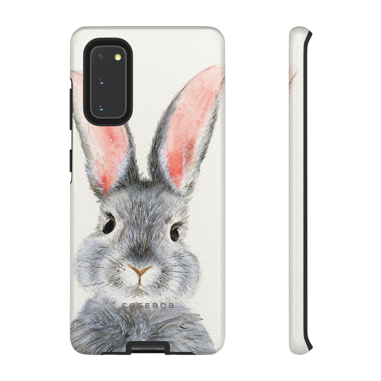 Watercolor of Fluffy Rabbit - Protective Phone Case