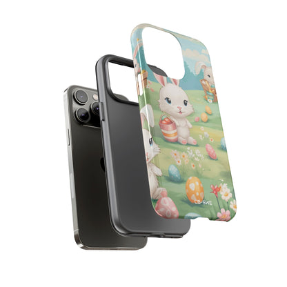 Bunnies Hunt Eggs - iPhone Case