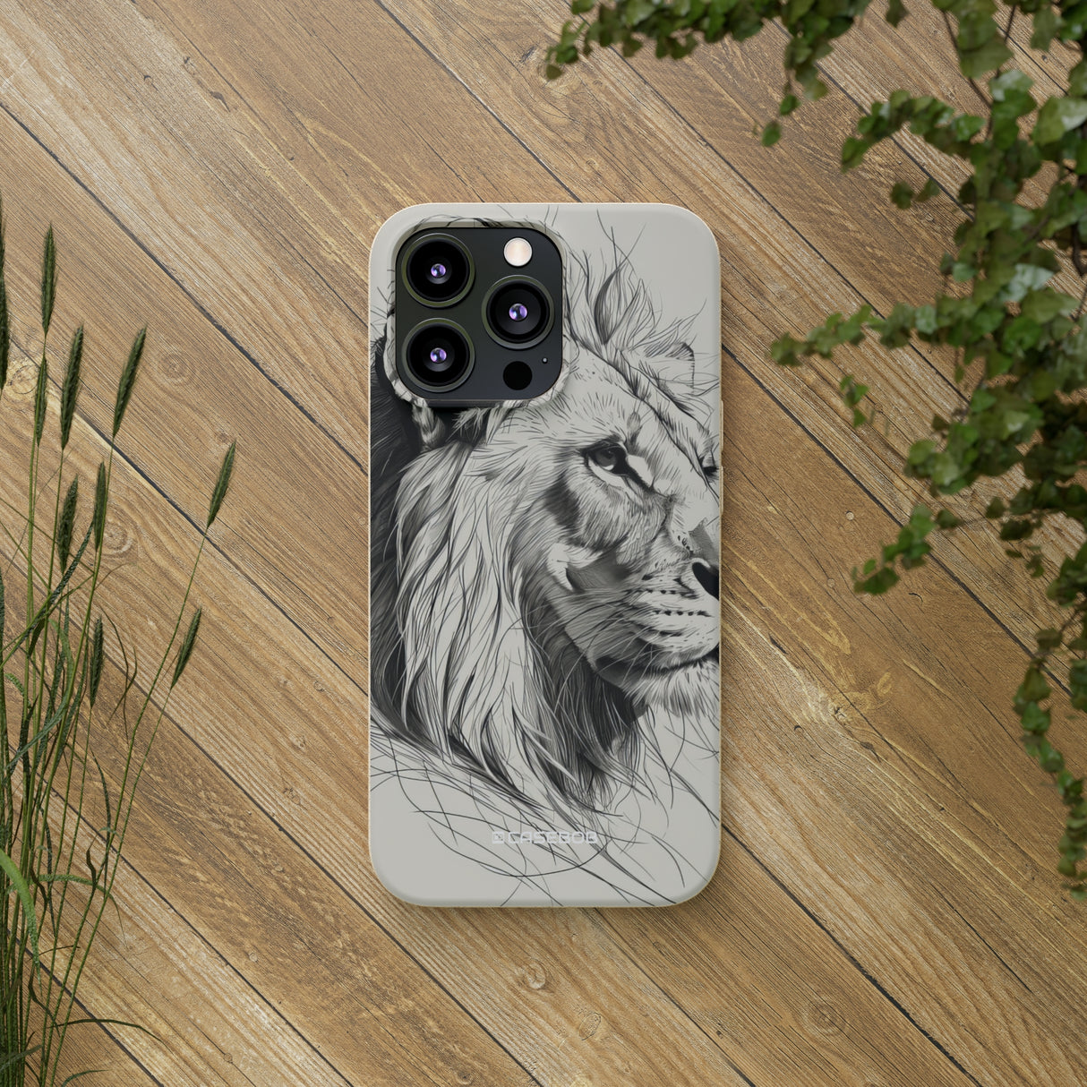 Majestic Linework Lion | Biodegradable Phone Case