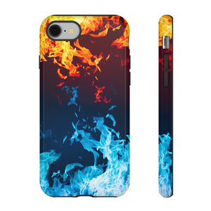 Red & Blue Flames - Protective Phone Case