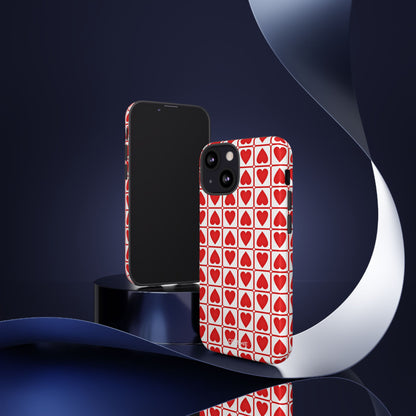 Hearts In Squares - iPhone Case