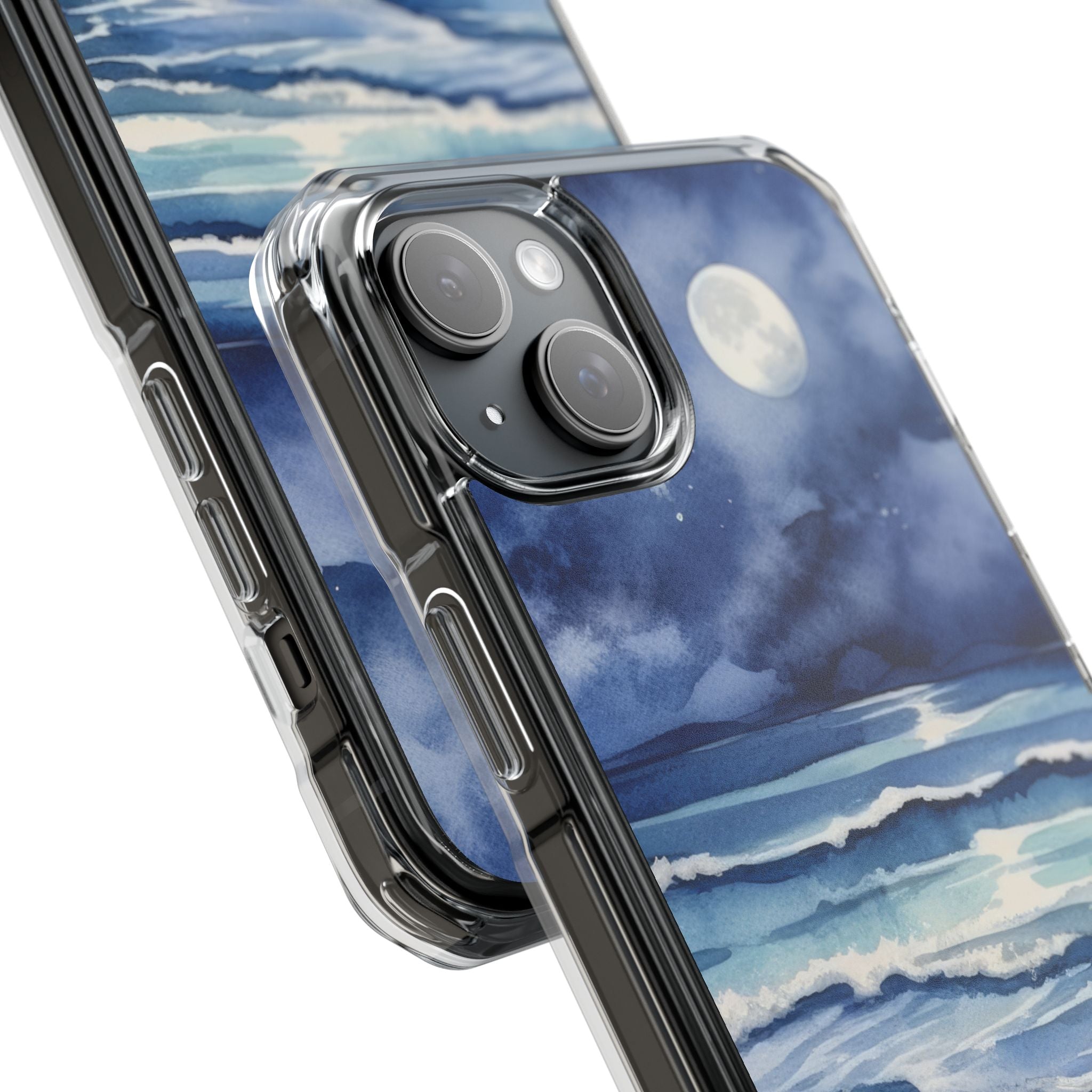 Moonlight Reflects Waves iPhone Case - Impact