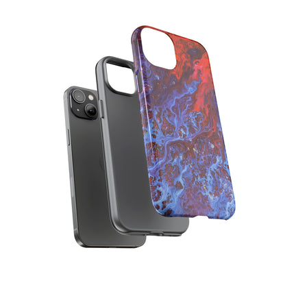 Blue Lava Ink Art iPhone Case (Protective) Phone Case