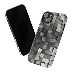 Monochrome Square Gradient - Protective Phone Case