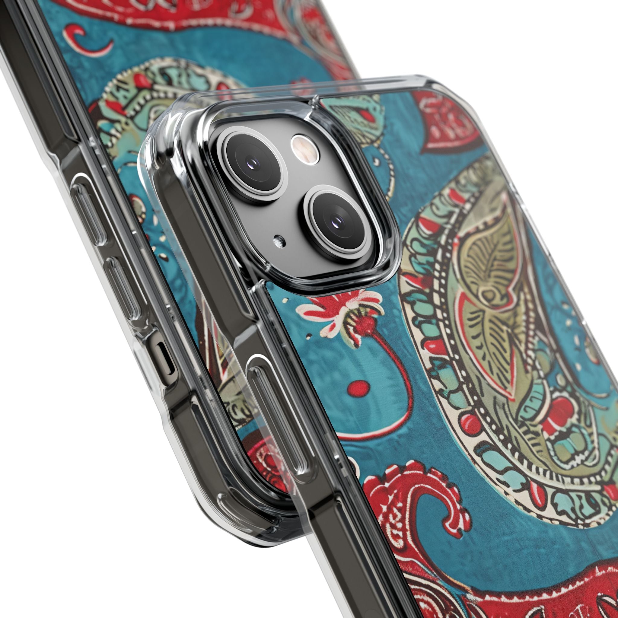 Vintage Paisley Elegance iPhone 14 - Clear Impact Phone Case