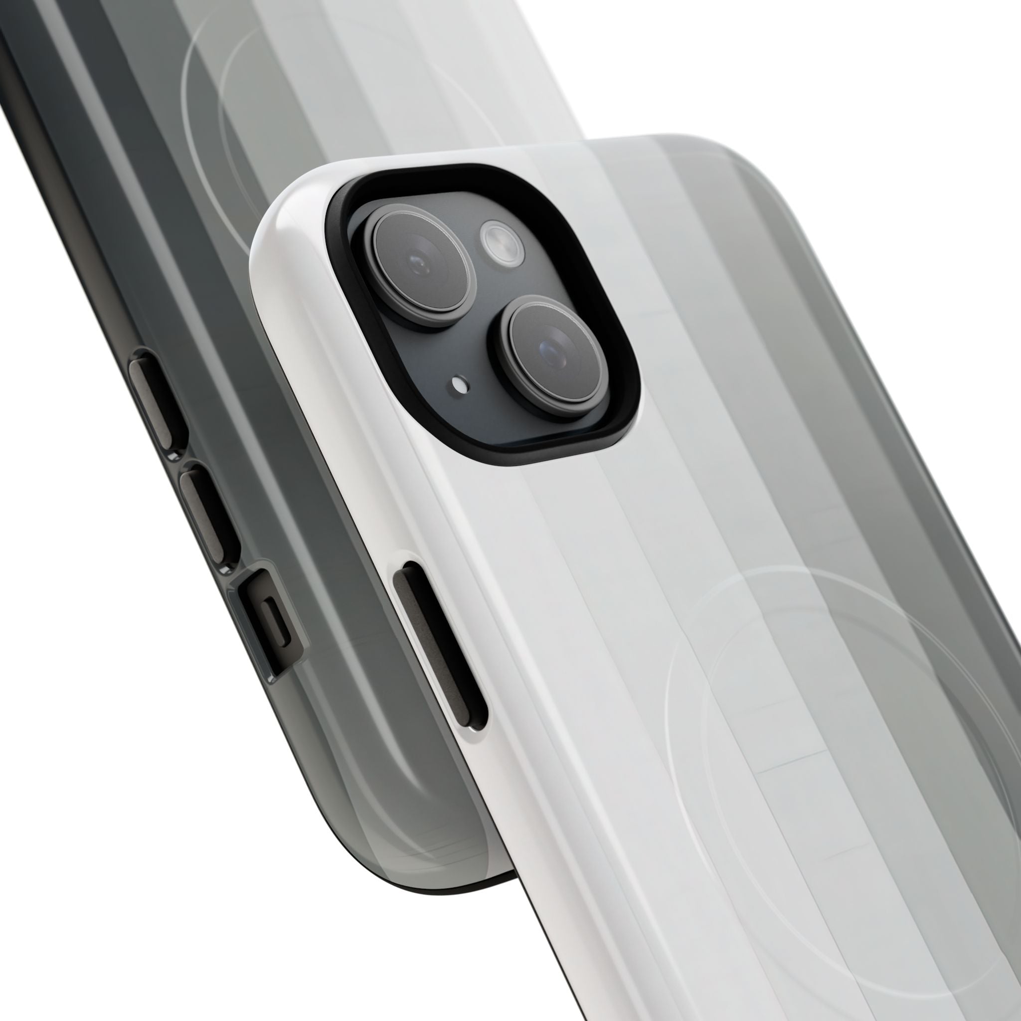 Silver Gradient Stripes iPhone 15 - Tough+