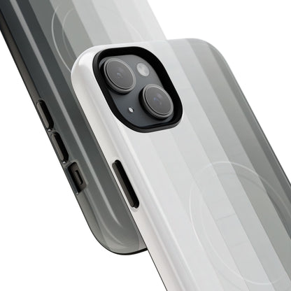 Silver Gradient Stripes iPhone 15 - Tough+
