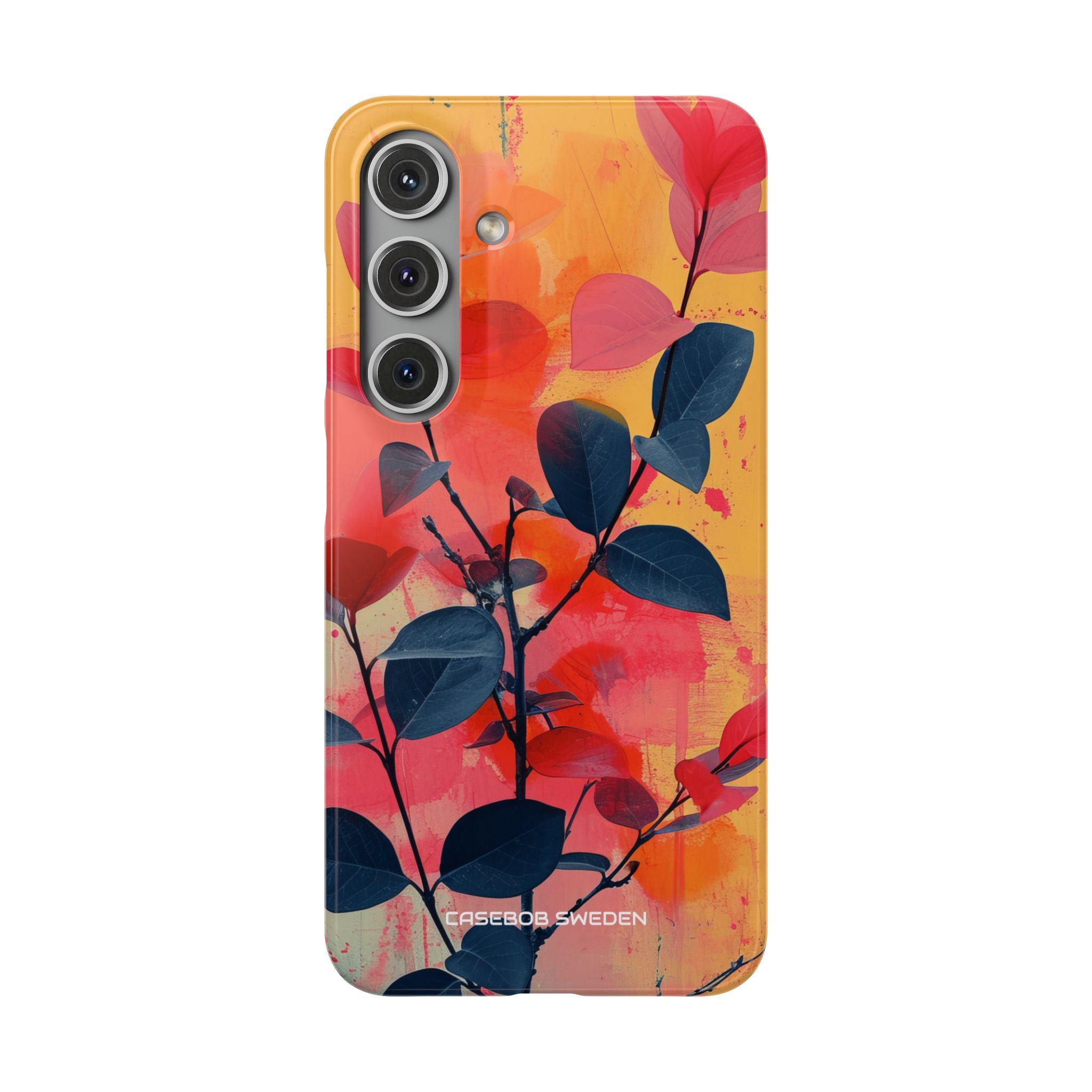 Yellow Botanical Splash - Slim Samsung S24 Phone Case