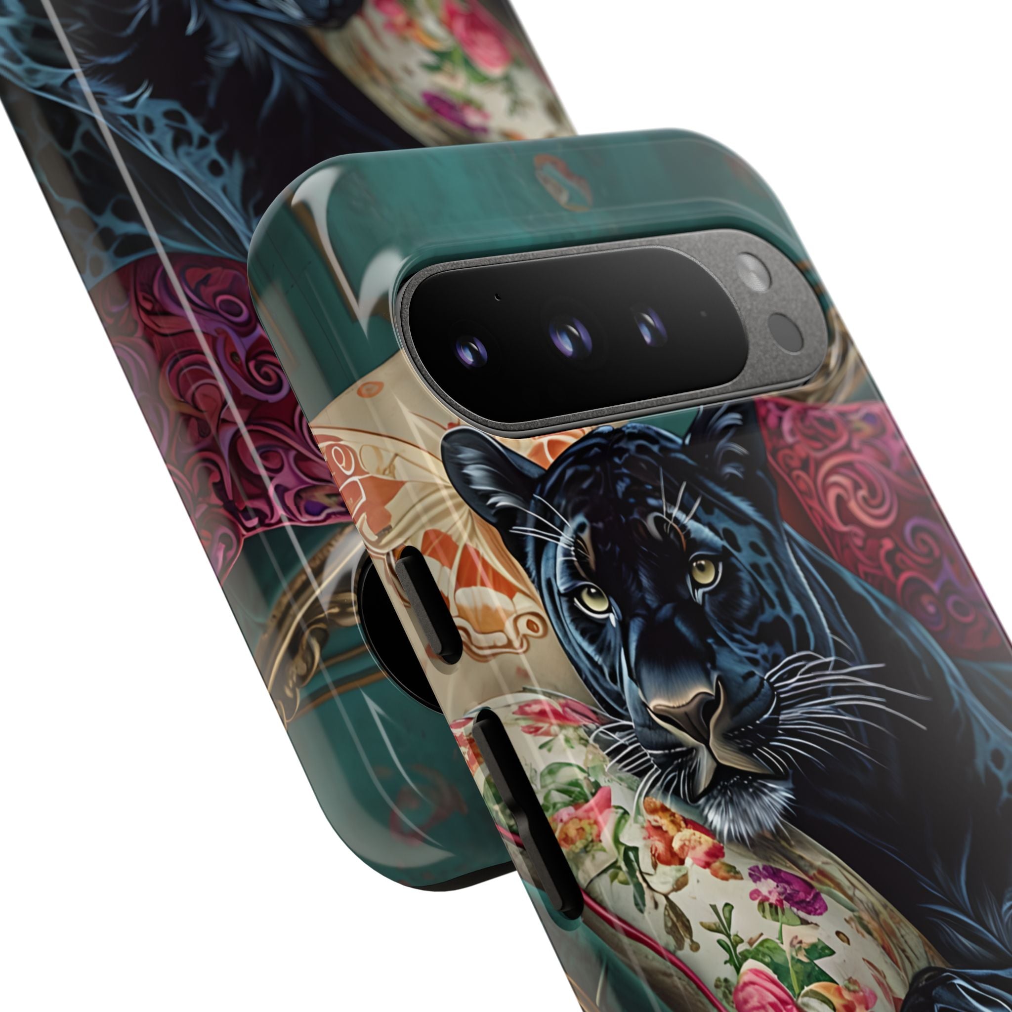 Panther on Vintage Chaise - Google Pixel Case