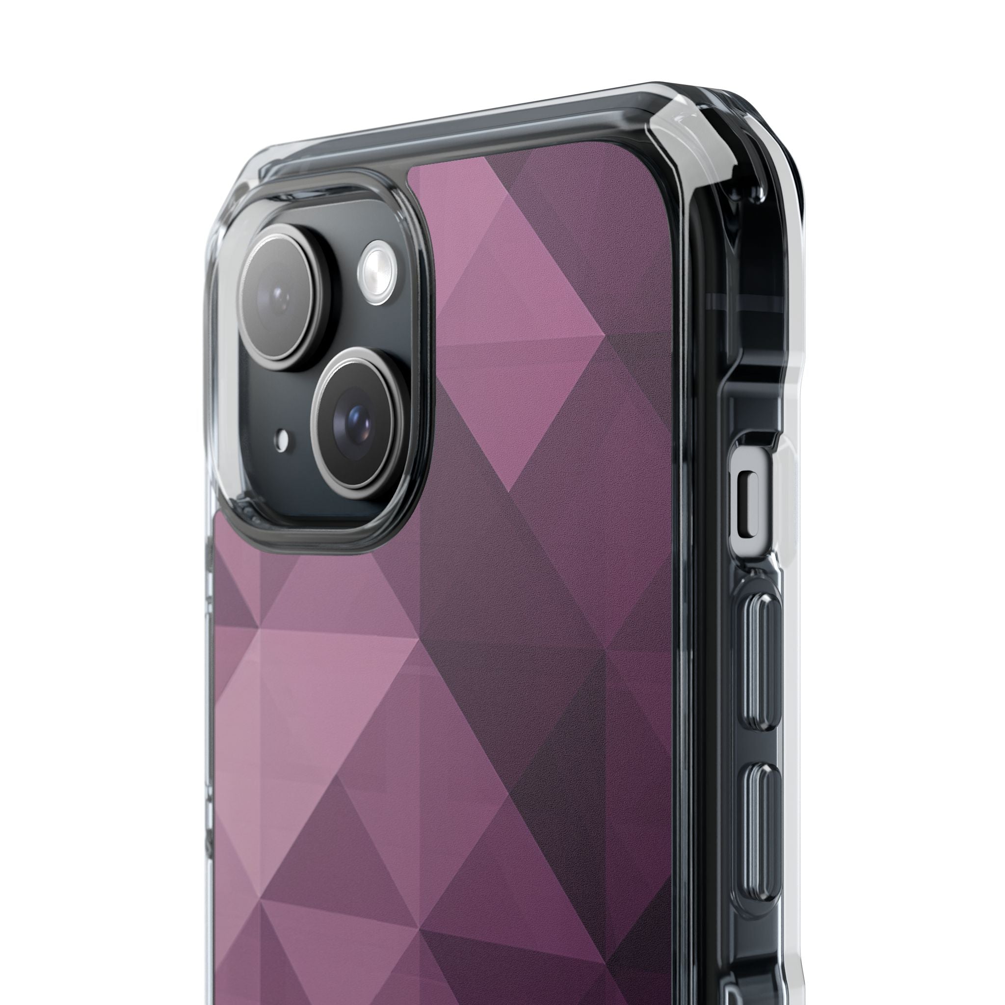 Gradient Purple Mosaic iPhone 15 - Clear Impact Phone Case