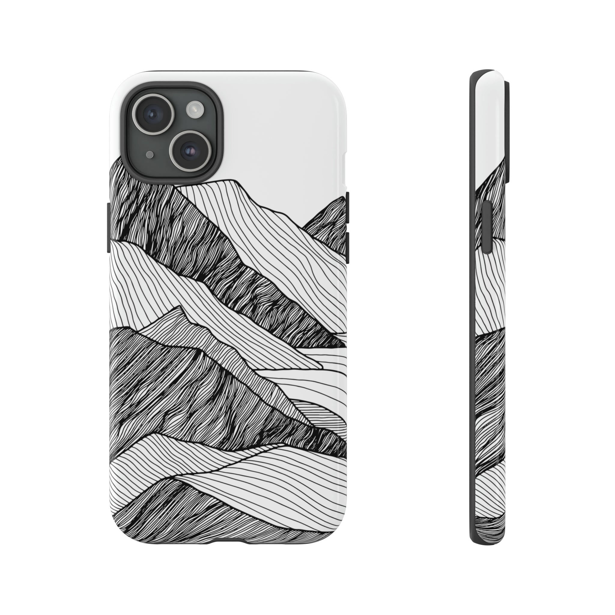 Abstract Mountain Line Art - Protective Phone Case