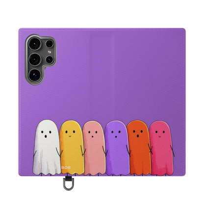 Colorful Ghosts Line - Samsung S24 Ultra Case - Wallet