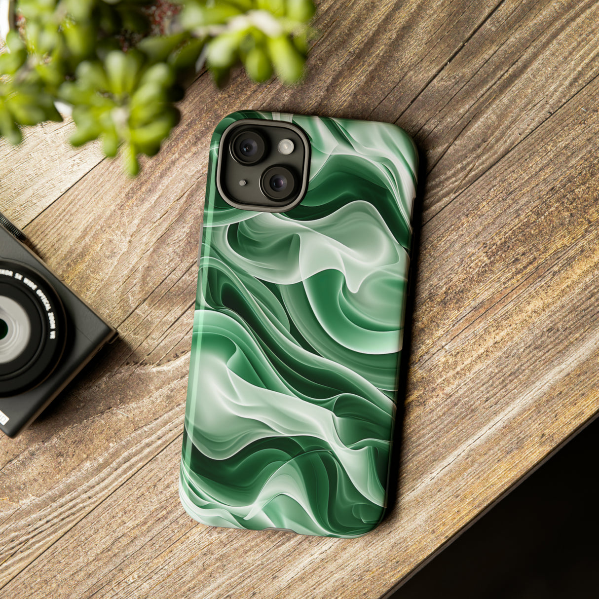 Verdant Wave Elegance - Schutzhülle fürs Telefon